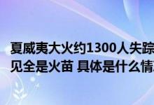 夏威夷大火约1300人失踪幸存者回忆：天空从蓝变黑举目所见全是火苗 具体是什么情况?