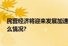 民营经济将迎来发展加速度 优势产业高质量领跑 具体是什么情况?