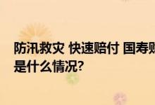 防汛救灾 快速赔付 国寿财险以实际行动诠释保险力量 具体是什么情况?