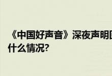 《中国好声音》深夜声明回应“李玟生前控诉”录音 具体是什么情况?