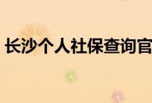 长沙个人社保查询官网（长沙个人社保查询）