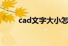 cad文字大小怎么调整（cad文字）