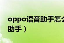 oppo语音助手怎么一喊就出来（oppo语音助手）