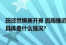 田径世锦赛开赛 因雨推迟 中国队无缘男子20公里竞走奖牌 具体是什么情况?