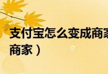 支付宝怎么变成商家二维码（支付宝怎么变成商家）