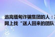 逃离缅甸诈骗集团的人：高校毕业生没挨打被解救也有人在网上找“送人回来的团队” 具体是什么情况?