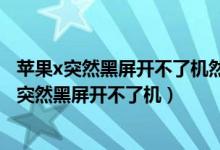 苹果x突然黑屏开不了机然后充电苹果图标一闪一闪（苹果x突然黑屏开不了机）