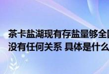 茶卡盐湖现有存盐量够全国吃70年并且是可再生的！跟海域没有任何关系 具体是什么情况?