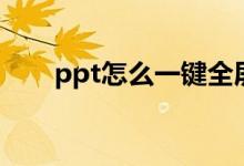 ppt怎么一键全屏（ppt播放快捷键）