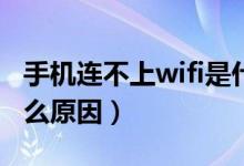 手机连不上wifi是什么原因（手机网络卡是什么原因）