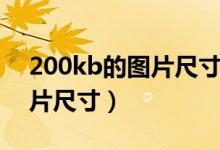 200kb的图片尺寸手机怎么弄（200kb的图片尺寸）