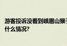 游客投诉没看到峨眉山猴子限期必须看到！景区回应 具体是什么情况?