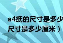 a4纸的尺寸是多少厘米乘多少厘米（a4纸的尺寸是多少厘米）