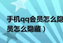 手机qq会员怎么隐藏图标显示（手机上qq会员怎么隐藏）