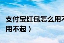 支付宝红包怎么用不起来了（支付宝红包怎么用不起）