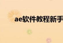 ae软件教程新手入门（ae软件教程）