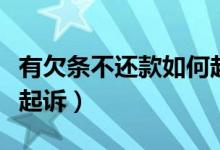 有欠条不还款如何起诉他（有欠条不还款如何起诉）