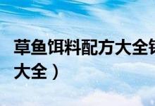 草鱼饵料配方大全钓鱼人必看（草鱼饵料配方大全）