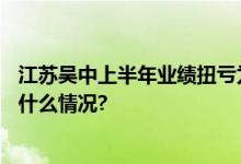 江苏吴中上半年业绩扭亏为盈 营收同比增长40.01% 具体是什么情况?