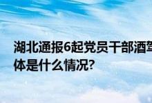 湖北通报6起党员干部酒驾醉驾案例：一人被双开并获刑 具体是什么情况?