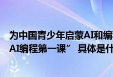 为中国青少年启蒙AI和编程腾讯与中国宋庆龄基金会发布“AI编程第一课” 具体是什么情况?