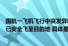 国航一飞机飞行中突发异响紧急备降国航回应：排除故障后已安全飞至目的地 具体是什么情况?