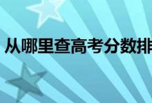 从哪里查高考分数排名（从哪里查高考分数）