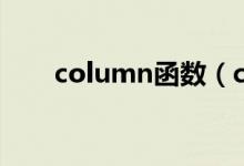 column函数（column函数怎么用）