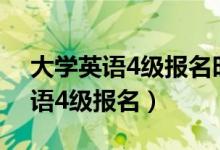 大学英语4级报名时间2022下半年（大学英语4级报名）