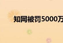 知网被罚5000万！ 具体是什么情况?