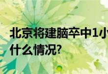 北京将建脑卒中1小时黄金时间救治圈 具体是什么情况?