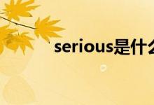 serious是什么意思（serious）