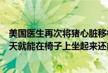 美国医生再次将猪心脏移植给患者：目前仍处观察期术后两天就能在椅子上坐起来还能开玩笑 具体是什么情况?