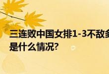 三连败中国女排1-3不敌多米尼加无缘直通巴黎奥运会 具体是什么情况?