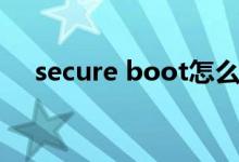 secure boot怎么打开（secure boot）