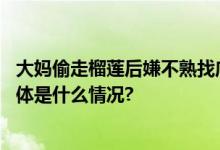 大妈偷走榴莲后嫌不熟找店家退钱网友：这勇气是谁给的 具体是什么情况?