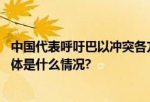 中国代表呼吁巴以冲突各方保持克制避免局势进一步升级 具体是什么情况?