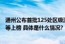 通州公布首批125处区级湿地 大运河森林公园、张家湾公园等上榜 具体是什么情况?