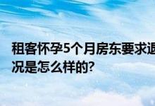 租客怀孕5个月房东要求退租 网友：尊重人家的风俗 具体情况是怎么样的?