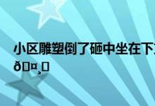 小区雕塑倒了砸中坐在下方休息的老人… 到底是怎么回事？