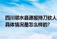 四川邻水县通报持刀砍人事件 ：3男子因经济纠纷砍伤2人 具体情况是怎么样的?