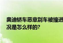 奥迪轿车恶意别车被撞进绿化带 网友吐槽：应重罚 具体情况是怎么样的?