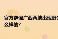 官方辟谣广西两地出现野生老虎：系网友吹嘘 具体情况是怎么样的?