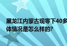 黑龙江内蒙古现零下40多度极寒天气 网友：是冰封王国 具体情况是怎么样的?