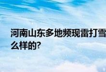 河南山东多地频现雷打雪 冬天会出现雷暴吗 具体情况是怎么样的?