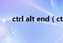 ctrl alt end（ctrl加alt加del死循环）