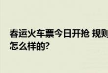 春运火车票今日开抢 规则有变 这些功能有调整 具体情况是怎么样的?