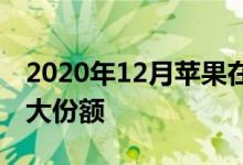 2020年12月苹果在智能手机激活方面占据最大份额