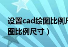 设置cad绘图比例尺寸怎么设置（设置cad绘图比例尺寸）