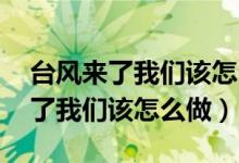 台风来了我们该怎么做 用英文翻译（台风来了我们该怎么做）